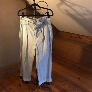 Madewell Denim Tie Waist Wide Leg Pants, NWT, 8